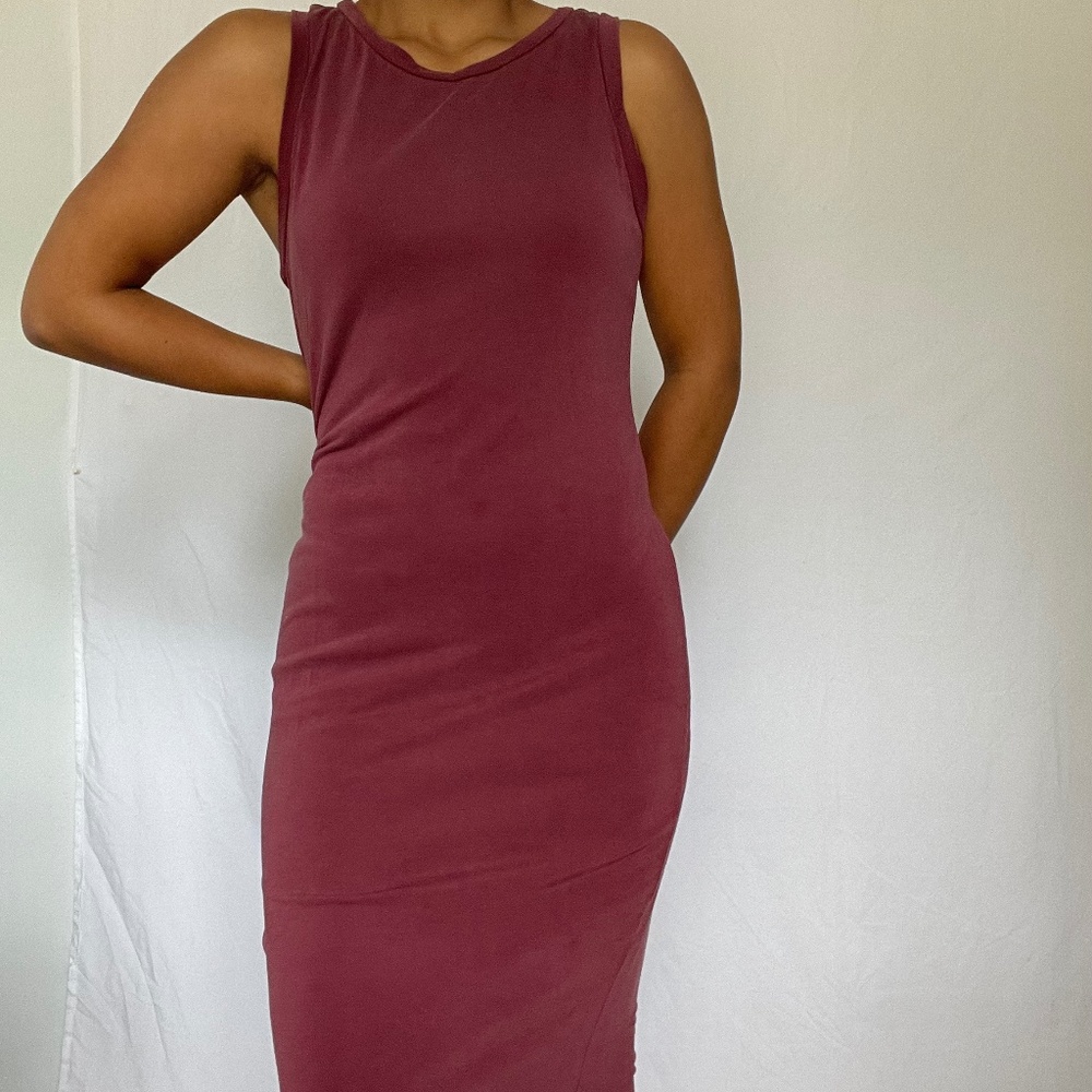 Maroon Body-con Dress